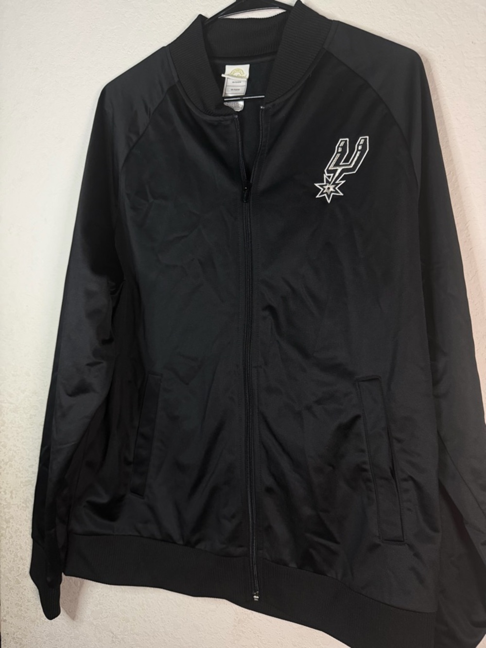NWT Vintage RARE San Antonio Spurs Black Satin Bomber Jacket - Picture 2 of 7